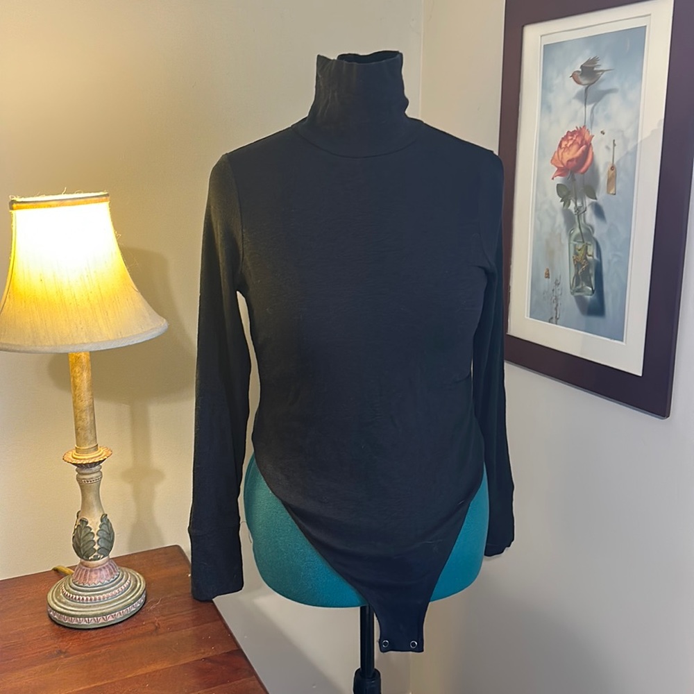 Black Aerie Turtleneck Bodysuit